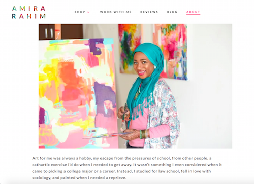 Amira Rahim - About page - screen shot.png
